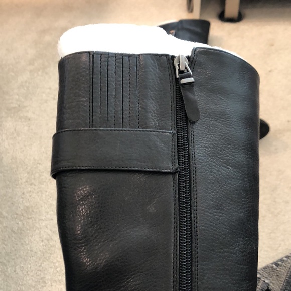 Black leather Via Spiga riding boots. Size 7.5 - Picture 6 of 11